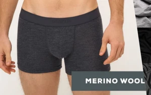 100% Lana Merino UT Hombres SUAVE Boxer Breve Base Capa 2809 NUEVO - Imagen 1 de 11