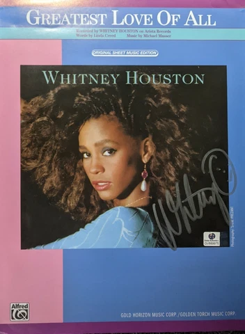 Whitney Houston Signed Autograph 8x10 COA Cover