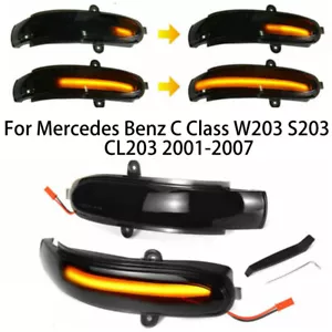 Luces LED dinámicas de espejo retrovisor lateral con señal de giro para Benz C W203 S203 CL203 2000-2007 - Imagen 1 de 6