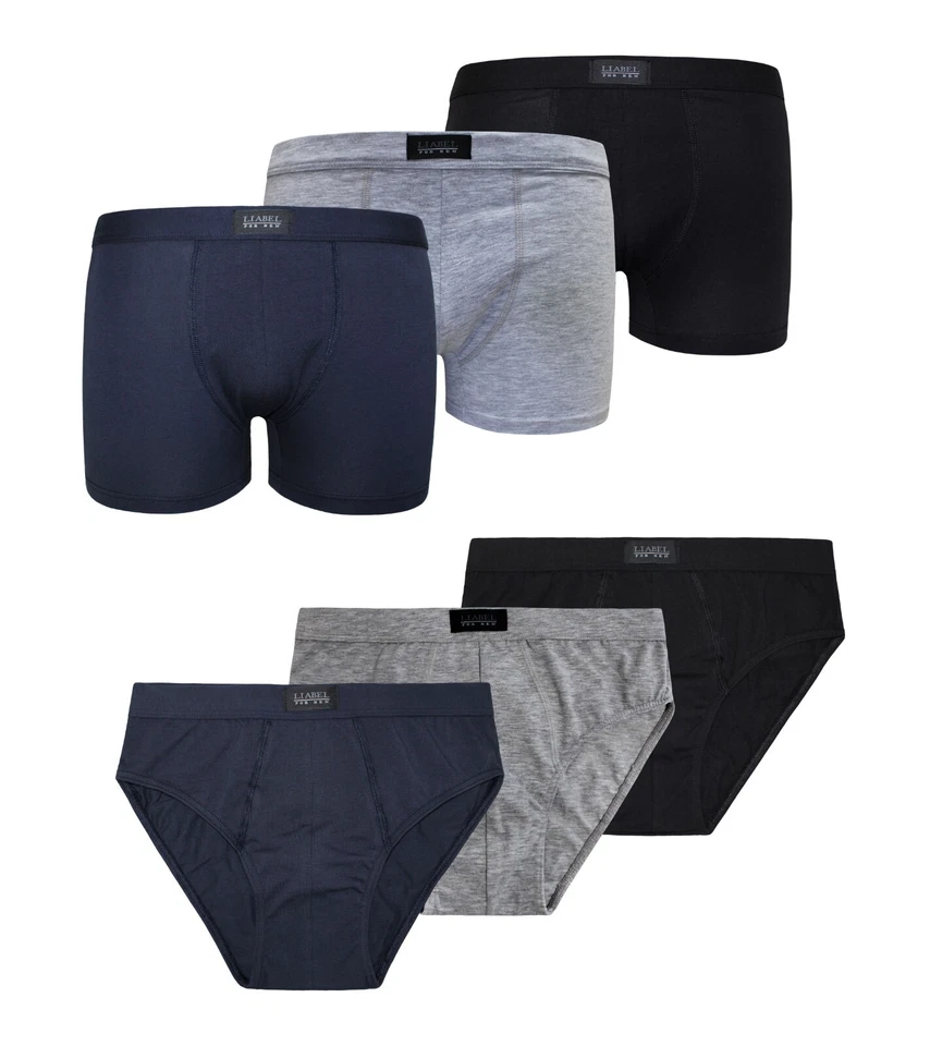 Slip Boxer da Uomo in Cotone  Elasticizzato LIABEL Pacco da 6, Art.220 - Immagine 1 di 1