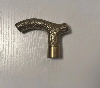 VINTAGE LATÓN MACIZO DISEÑO MANGO CABEZA BASTONES ANTIGUOS Foto 1 de 4