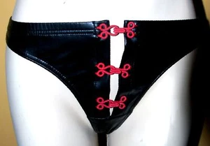 NEU Lackpants Lackmode String Tanga Reizwäsche Slip sexy lack Hakenverschluss - Bild 1 von 2