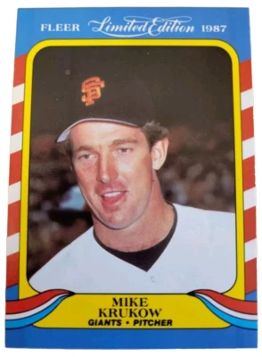 1987 Fleer Limited Edition #24 Mike Krukow San Francisco Giants Baseball Card C5 - Image 1 of 2