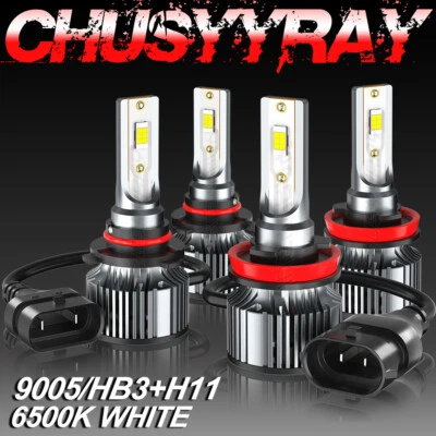 Kit de conversión de faros LED blancos para Peterbilt 388 389 - 4x 6500K bombillas altas/bajas Foto 1 de 4