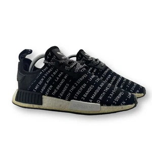 Adidas S76519 Boost NMD R1 Blackout Lace-up Running Sneakers Size 8.5 Men's - Picture 1 of 8
