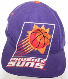 Vintage 1990s PHOENIX SUNS Big Logo Snapback Cap - AJD Signature - Script Hat - Picture 1 of 12