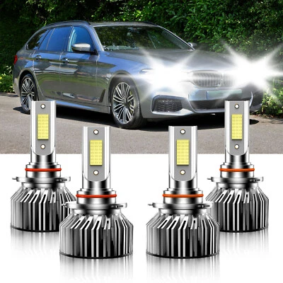 For BMW 540i 1994-1995 LED Headlight Bulbs 9005 9006 High Low Beam Lamp Kit - Image 1 of 4