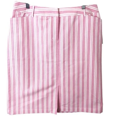 Falda Jones Wear Sport para mujer rosa/blanco a rayas con elástico talla 16 nueva con etiquetas Foto 1 de 4