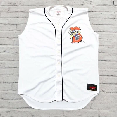 Camiseta deportiva de béisbol vintage de los 90 Binghamton Rumble Ponies usada en juegos cosida Mets Foto 1 de 4