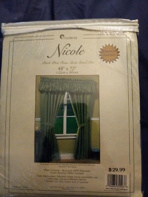 Stylemaster Nicole Pinch Pleat 泡沫背,节能,面板对,蓝色,48x72 — 第 1/4 张图片