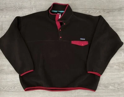 Винтажный флисовый пуловер Patagonia Snap T 1990-е сделано в США коричневый 2XL - Изображение 1 из 4