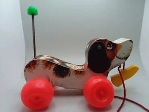 Fisher Price Little Snoopy #693 juguete de colección 1965 hecho en EE. UU. completo - Imagen 1 de 5