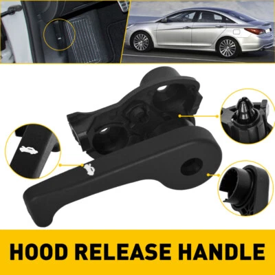 Hood Latch Release Handle & Base for 11-2019 Hyundai Sonata 11-16 Kia Optima H - Image 1 of 4