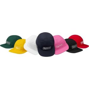 Supreme Nylon Pique Camp Cap Black Navy S/S 18