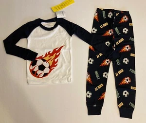 NWT Gymboree 5 5T Soccer Sleepwear Flaming Soccer Ball Pajama Set - Picture 1 of 1
