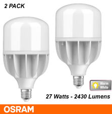 2 x Osram HIGH OUTPUT 27W LED Light Globes Bulbs Warm White E27 Screw 2430Lm