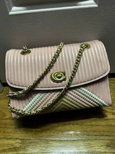 Coach Pink Leather Women Shoulder &crossbody purse - Picture 1 of 7
