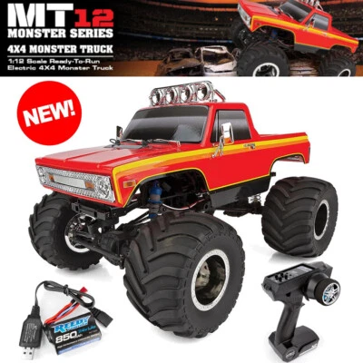 Associated 40007C 1/12 MT12 4X4 Monster Truck Red RTR w/ Battery / Charger - Image 1 of 4