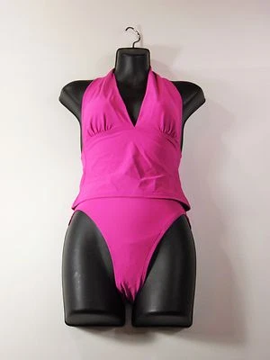 NWOT Newport News Pink Halter Tankini Two Piece Swimsuit Size 6  A3-55 - Image 1 of 4