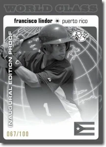 FRANCISCO LINDOR 2012 Rize Rookie Inaugural PROOF WORLD CLASS RC #/100 - Picture 1 of 2