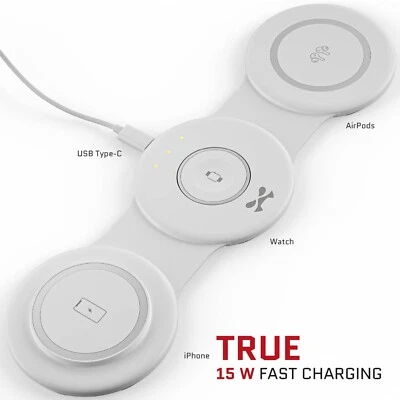 Ghostek NRGstation 15W MagSafe 3-in-1 Wireless Charging Station Fast Charging - Image 1 of 4