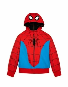 New Disney Store Spider-Man Reversible Rain Jacket Raincoat For Kids Sz S,M - Picture 1 of 8