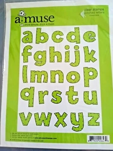 VTG (2006) New A-Muse Large Letter Stamps "STITCHED LETTER" Lowercase #2-STILLG - Picture 1 of 2