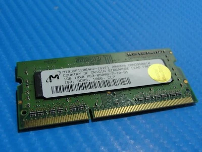 MacBook A1278 Micron 1GB 1Rx8 PC3-8500S RAM Memory SO-DIMM MT8JSF12864HZ-1G1F1 - Image 1 of 3