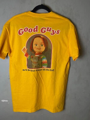 Camiseta CHUCKY Child's Play GOOD BOYS Doble Cara Amarilla Gráfica Talla M-NUEVA CON ETIQUETAS Foto 1 de 4