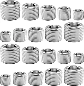 20 Pezzi Kit Assortimento Raccordi Spina Tubo Acciaio Inox, 5 Misure 1/8" 1/4" 3/8" - Foto 1 di 2