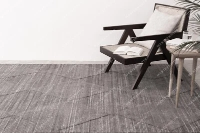 Hand Gewebt Wolle Teppich Taupe Brown Boho Diamant Teppiche 2.7x3.7m Indisch - Bild 1 von 4