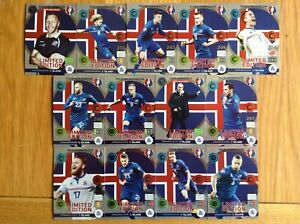 Panini Adrenalyn XL Euro 2016 all 13 Iceland Limited Edition cards 