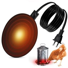Gifank 1Pcs Heated Chicken Waterer Poultry Drinker Heater Base for Chicken 12.
