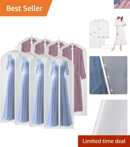 Transparent Suit and Dress Covers - 8-Piece Set for Closet Protection, 24"x60" - Picture 1 of 8