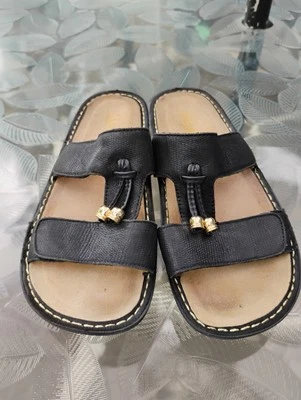 Sandalias Alegria Penny Champagne Cuero Cómodas Borla Deslizables 38 Foto 1 de 4