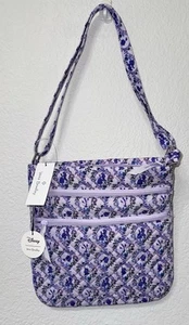 NWT Vera Bradley Disney Belle Floral Cotton Triple Zip Hipster Crossbody Bag - Picture 1 of 4