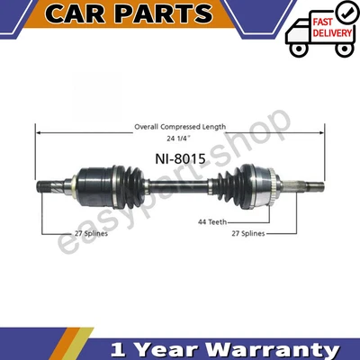 Nissan Altima 1993 94 1995 1996 1997 transmisión manual Eje articulado CV delantero izquierdo Foto 1 de 3