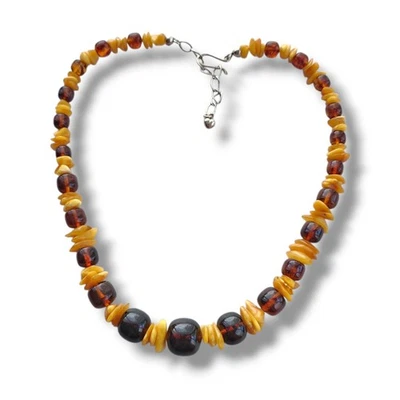 Collar Jay King Mine Finds Amber Station Plata Esterlina 925 Nuevo 18" Foto 1 de 4