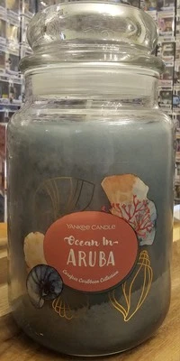 Yankee Candle Ocean In Aruba Grande 22 OZ Tarro de Mecha Única Vela Nuevo  Foto 1 de 4