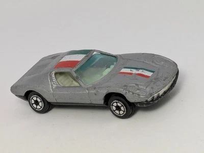 Coche de juguete fundido a presión vintage Yatming plateado Lamborghini Miura 1:64 #1001 base de metal Foto 1 de 4