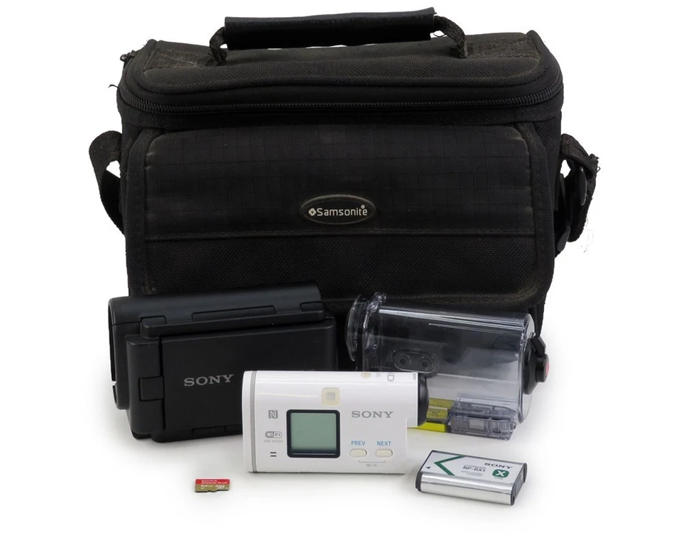 Cámara de acción Sony HDR-AS100V 13,5 MP HD a prueba de salpicaduras WiFi Exmor-R paquete de disparo estable Foto 1 de 4