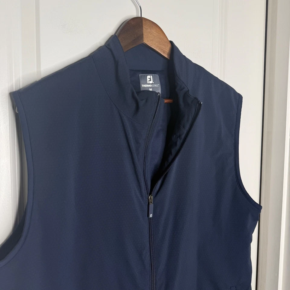 FootJoy FJ ThermoSeries Golf Vest Men's Medium Navy Blue Full Zip Outer Layer - Image 1 of 4