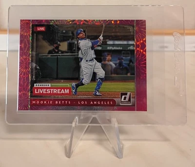 Donruss Baseball Livestream Pink Fireworks #6 2021 Mookie Betts Dodgers Foto 1 de 2