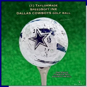 (1) TaylorMade NFL DALLAS COWBOYS SpeedSoft INK Logo Golf BALL (ONE NEW BALL) - Picture 1 of 4