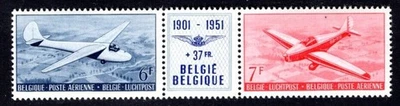 BELGIUM 1951 902-903 ** MNH BEAUTIFUL STRIP AIR MAIL (F5381 - Image 1 of 2