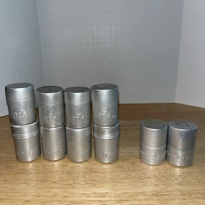 Vintage Lot of 10 35mm 8 Kodak/2 ANSCO Film Canisters Aluminum w/Old Film Rolls. - Picture 1 of 7