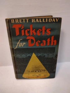 Tickets For Death Brett Halliday HC Rare 1st Edition 1941 - Bild 1 von 10