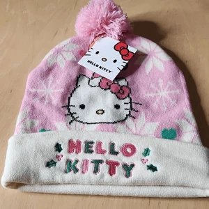 Hello Kitty Weihnachten Damen Rosa Strickmütze - Bild 1 von 2