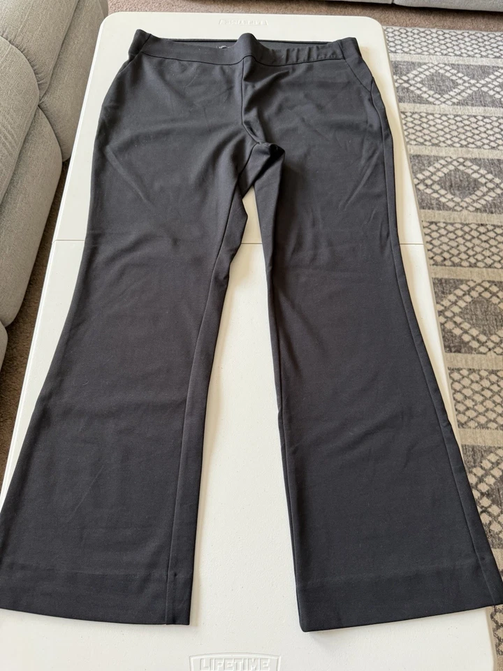 Pantalones Simply Vera Vera Wang para mujer XL negros corte bota vestido elástico trabajo profesional Foto 1 de 4
