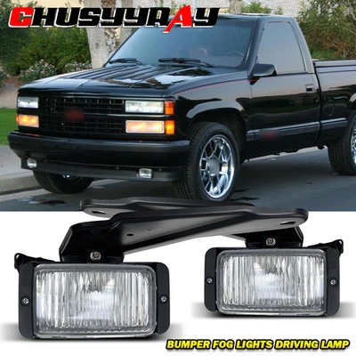 Luces antiniebla izquierda y derecha con bombillas para Chevy GMC 1988 1989-2000 C/K 1500 2500 3500 Foto 1 de 4